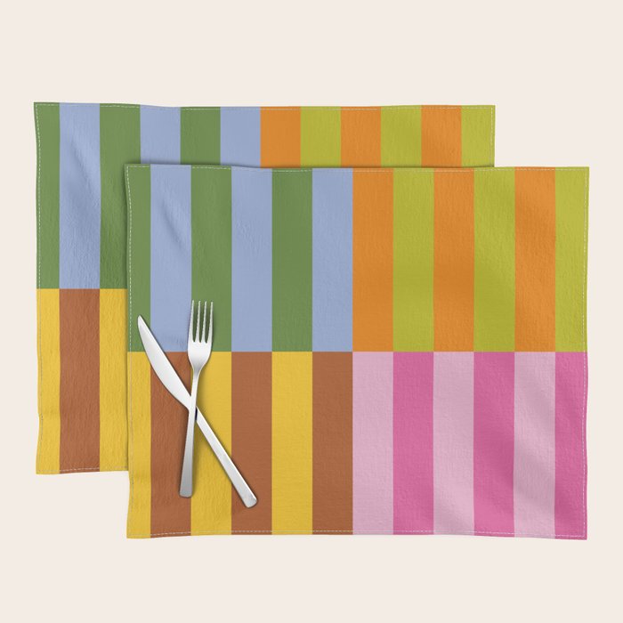 Split Stripes Color Symphony Placemat Gallery Image 1