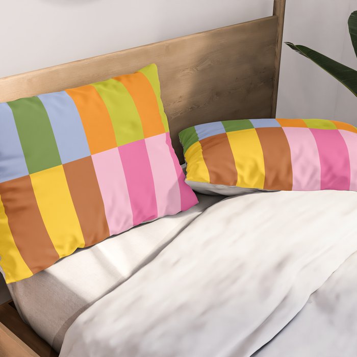 Split Stripes Color Symphony Pillow Sham Gallery Image 2