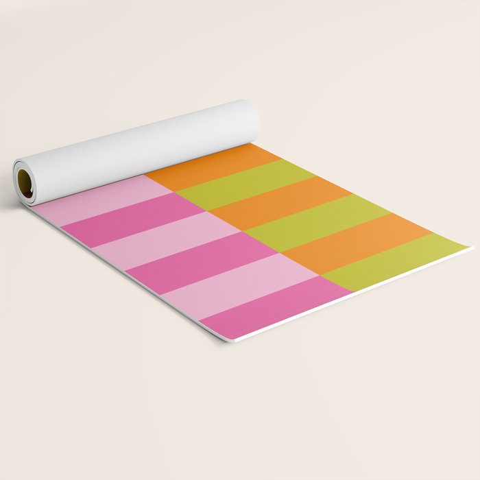 Split Stripes Color Symphony Yoga Mat Gallery Image 2