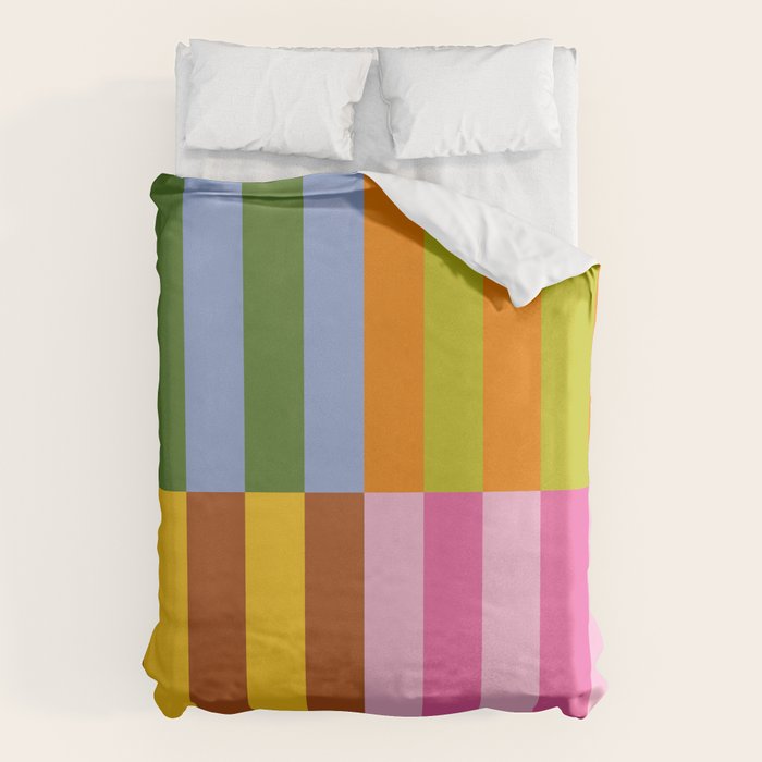Split Stripes Color Symphony Duvet Cover Gallery Image 6