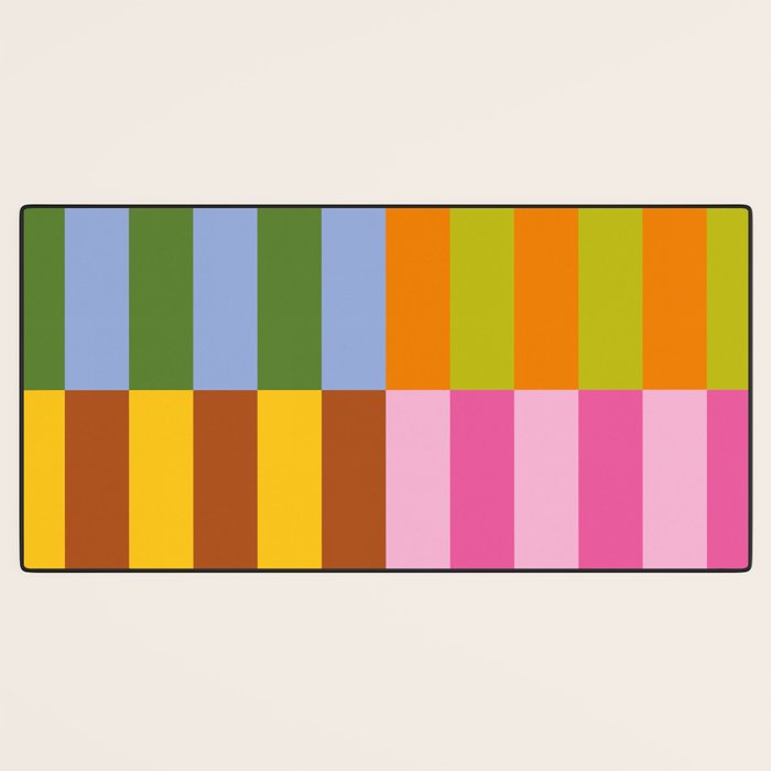 Split Stripes Color Symphony Desk Mat Gallery Image 3