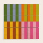 Split Stripes Color Symphony Wood Wall Art Gallery Image 1