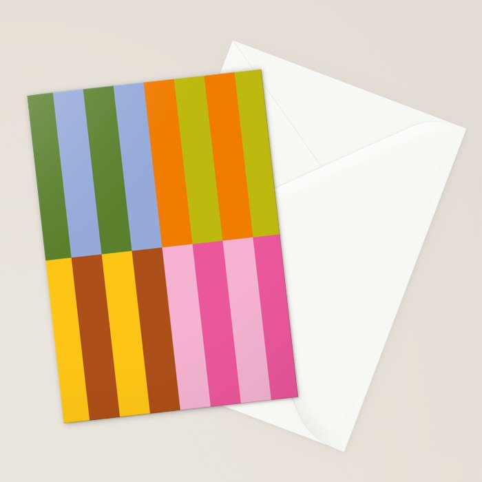 Split Stripes Color Symphony Stationery Card Gallery Image 2