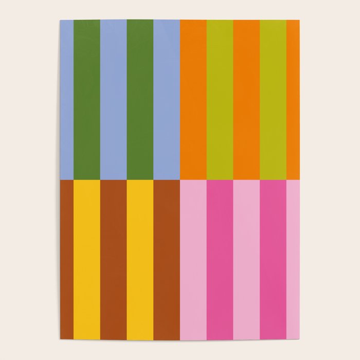 Split Stripes Color Symphony Poster Gallery Image 1