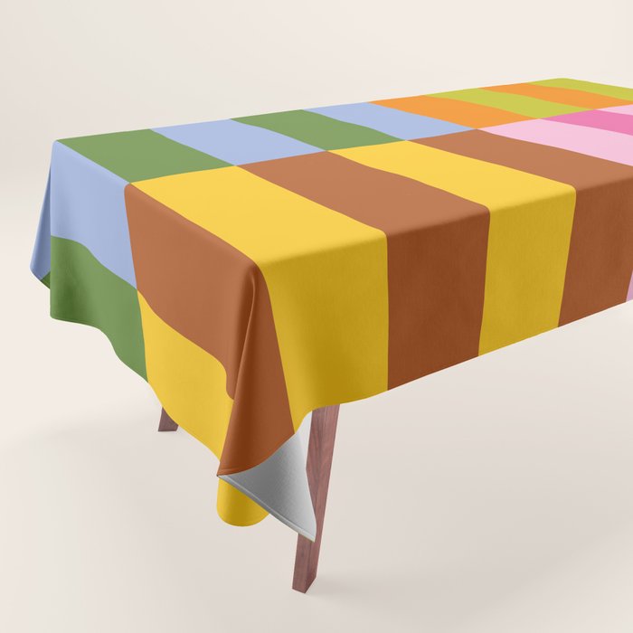 Split Stripes Color Symphony Tablecloth Gallery Image 1
