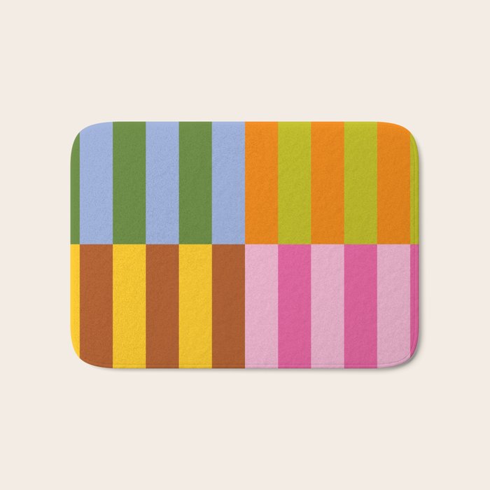 Split Stripes Color Symphony Bath Mat Gallery Image 1