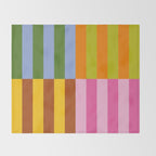 Split Stripes Color Symphony Throw Blanket Gallery Image 2