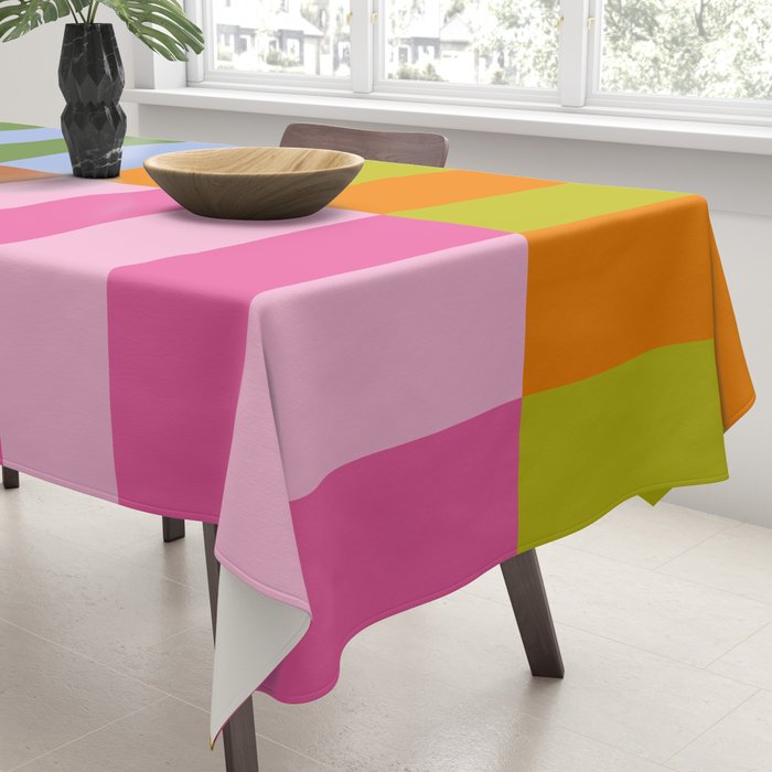 Split Stripes Color Symphony Tablecloth Gallery Image 3
