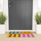 Split Stripes Color Symphony Welcome Mat Gallery Image 3