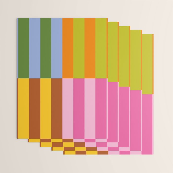 Split Stripes Color Symphony Wrapping Paper Gallery Image 3