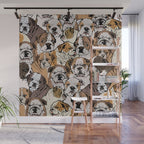 Social English Bulldog Wall Mural Gallery Image 1