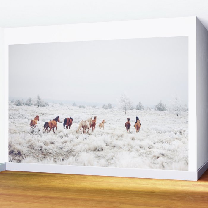 Winter Horses Wall Mural Gallery Image 2