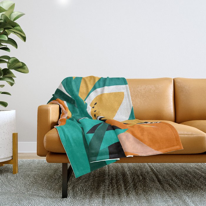 Jungle Abstract Throw Blanket Gallery Image 1