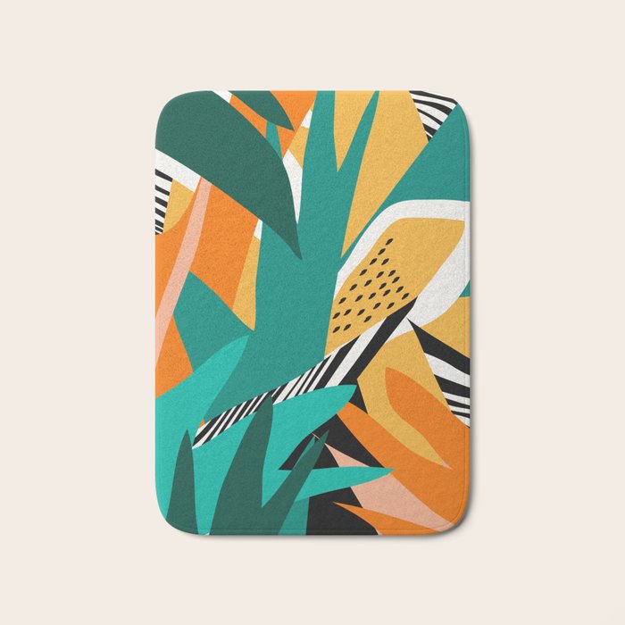 Jungle Abstract Bath Mat Gallery Image 1