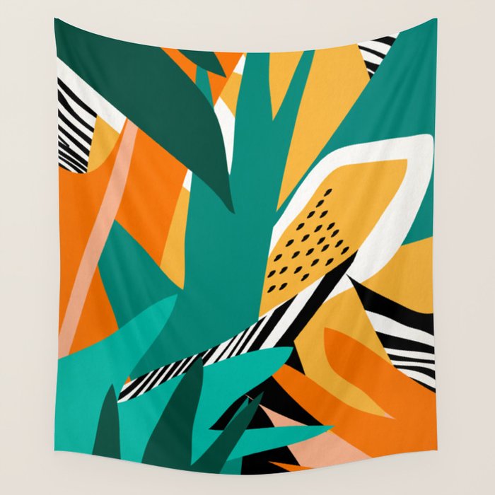 Jungle Abstract Wall Tapestry Gallery Image 4