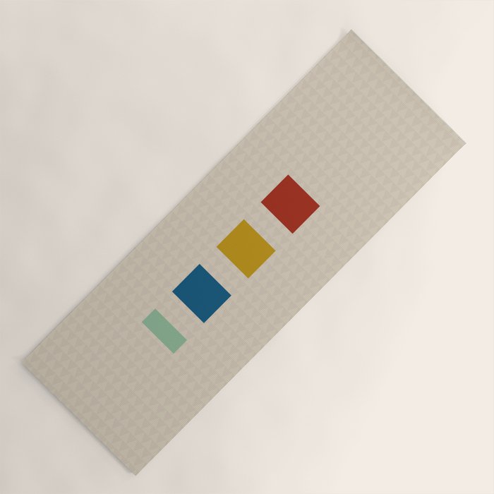 four elements II tweed and primary colors Yoga Mat Gallery Image 1