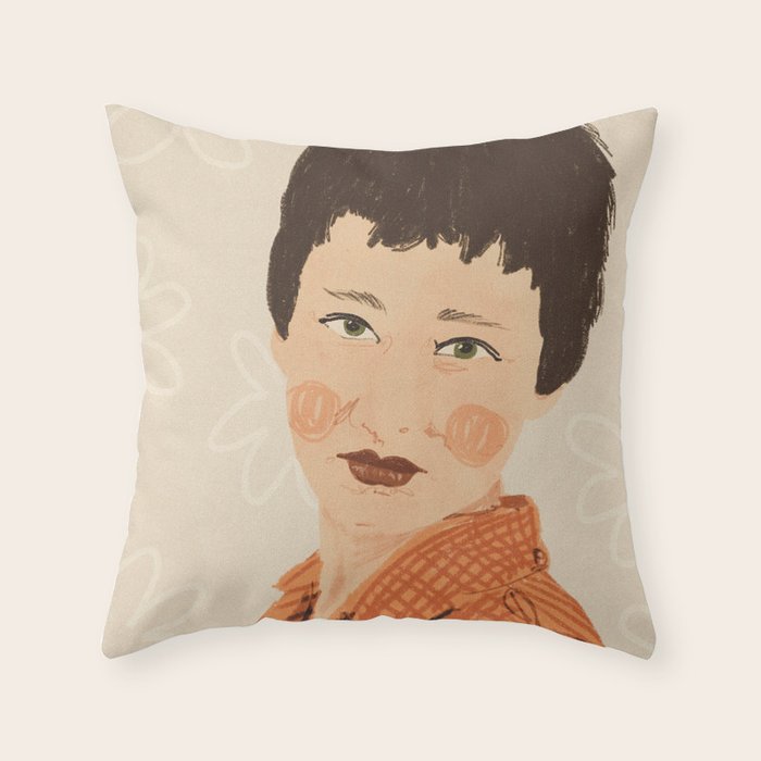 Halina Poswiatowska.  Throw Pillow Gallery Image 6