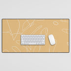 Monstera No2 Yellow Desk Mat Gallery Image 1