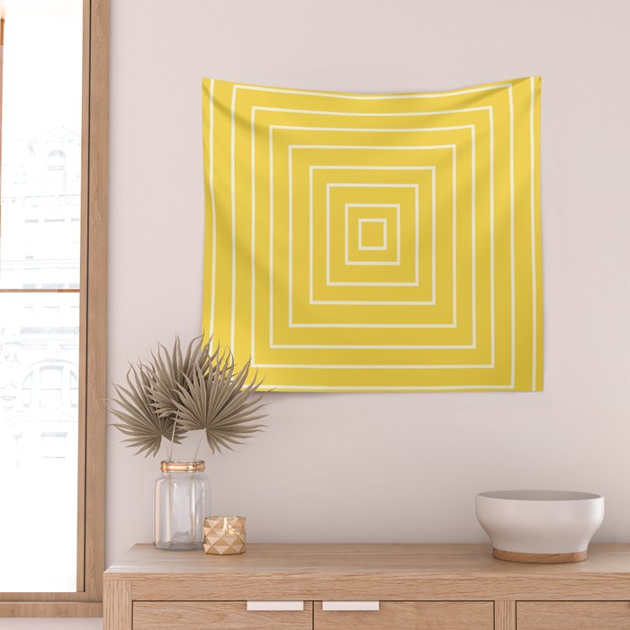 Layers yellow Wall Tapestry Gallery Image 2