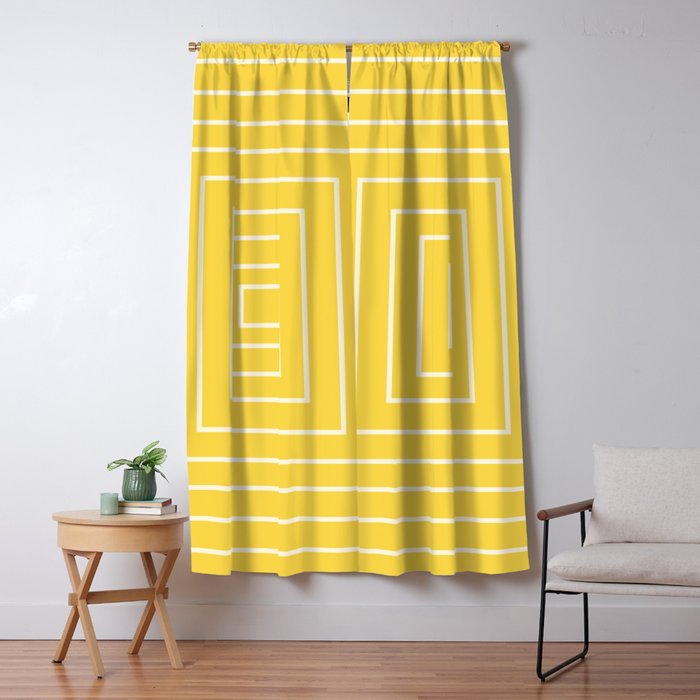Layers yellow Window Curtain Gallery Image 5
