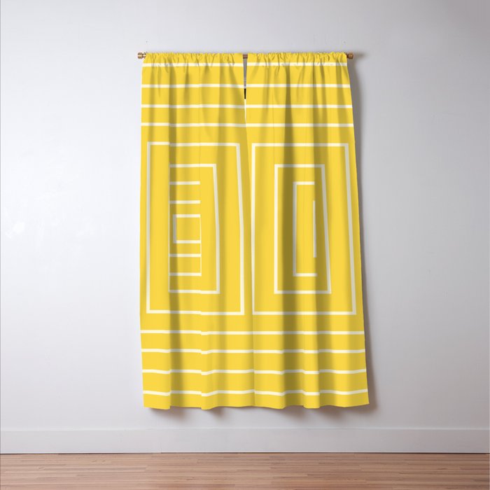 Layers yellow Window Curtain Gallery Image 3