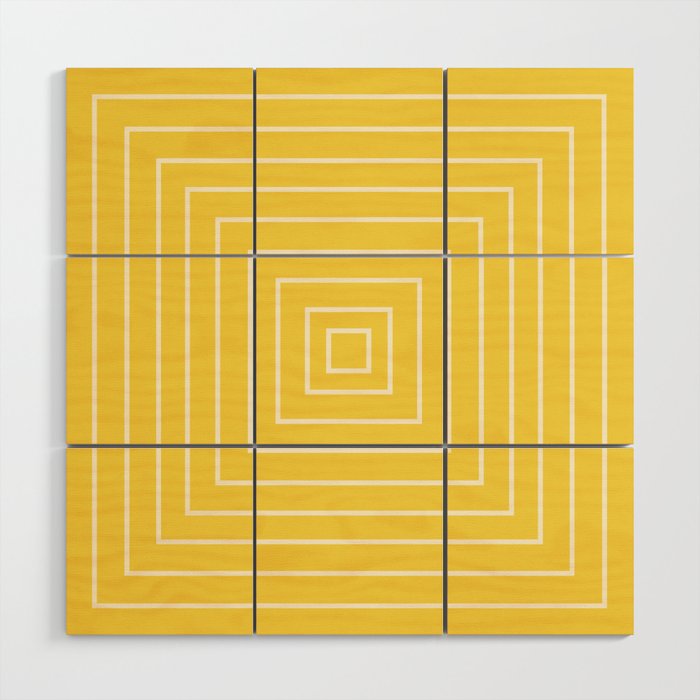Layers yellow Wood Wall Art Gallery Image 1