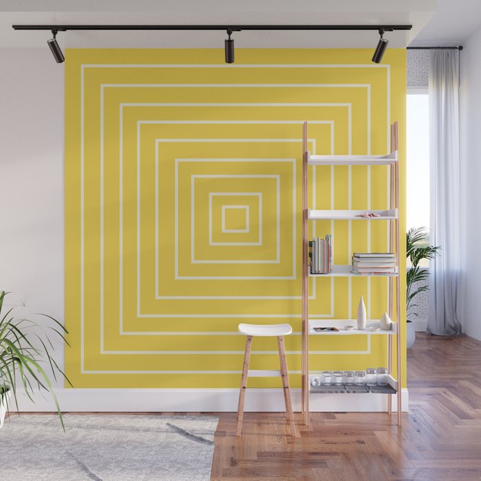 Layers yellow Wall Mural Gallery Image 1