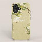 Pear blossoms and white swallow Type A: Minhwa-Korean traditional/folk art iPhone Case Gallery Image 1