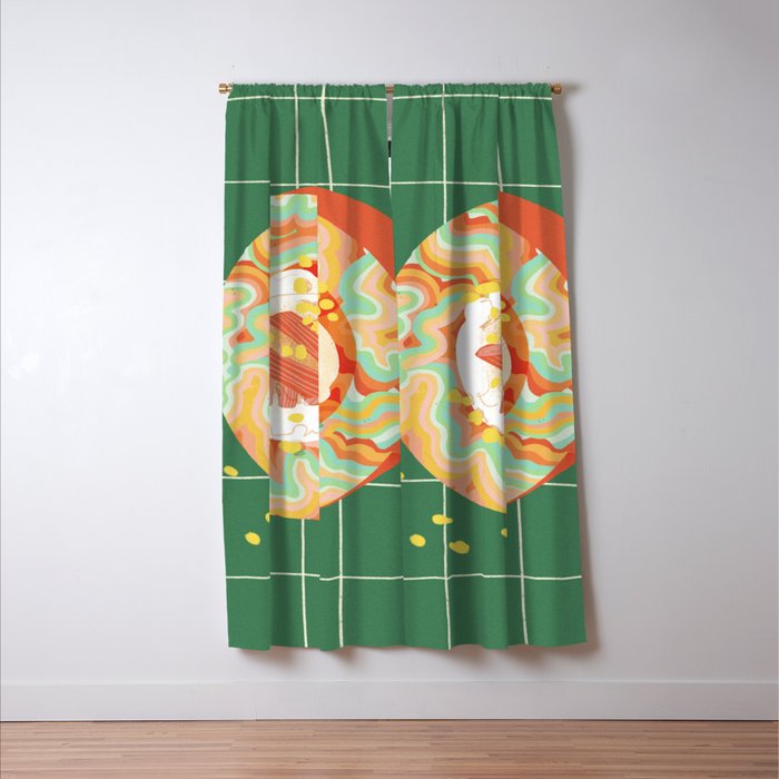 Marble Plate in Green Window Curtain Gallery Image 3