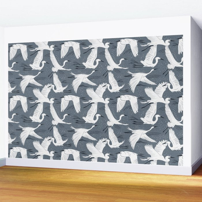 Soaring Wings - Steel Blue Grey Wall Mural Gallery Image 2