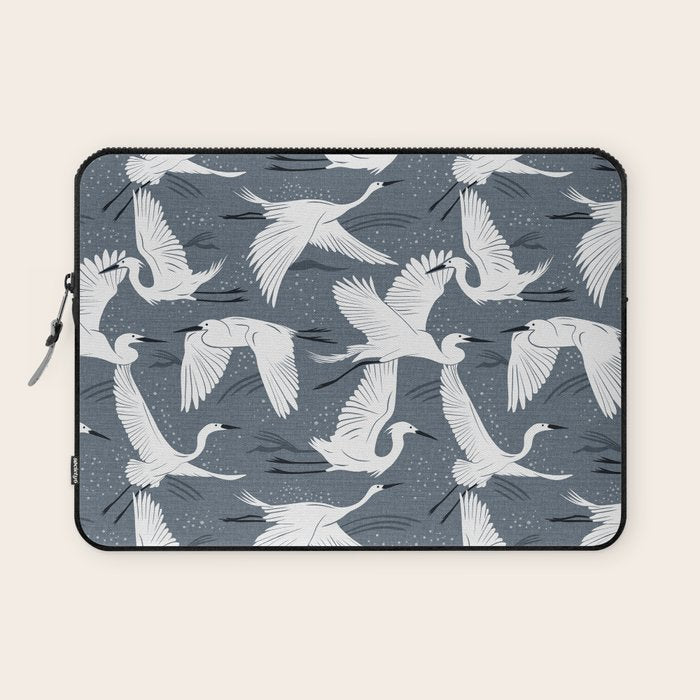 Soaring Wings - Steel Blue Grey Laptop Sleeve Gallery Image 1