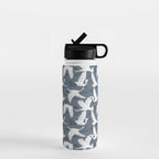 Soaring Wings - Steel Blue Grey Water Bottle Gallery Image 1