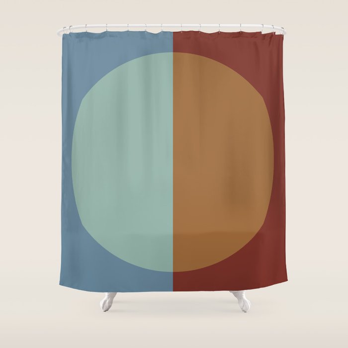 Color Block Abstract X Shower Curtain Gallery Image 1