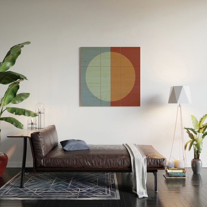 Color Block Abstract X Wood Wall Art Gallery Image 2