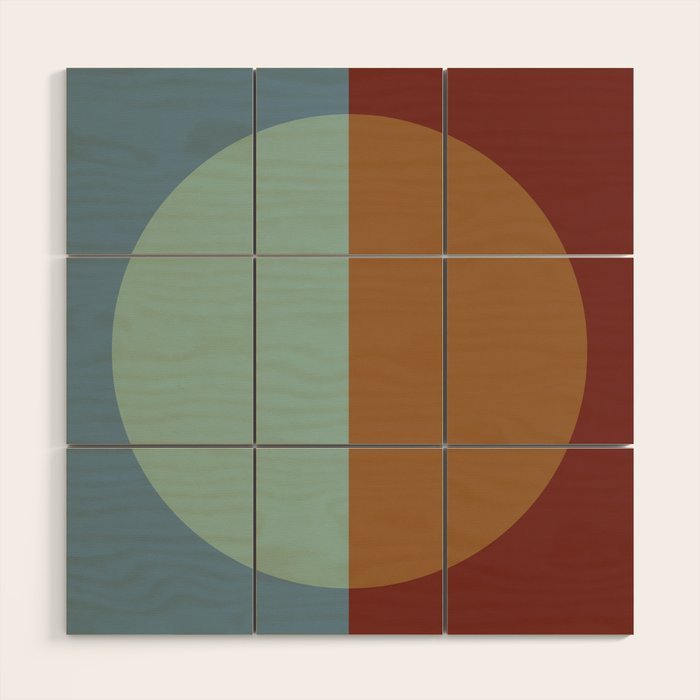 Color Block Abstract X Wood Wall Art Gallery Image 1