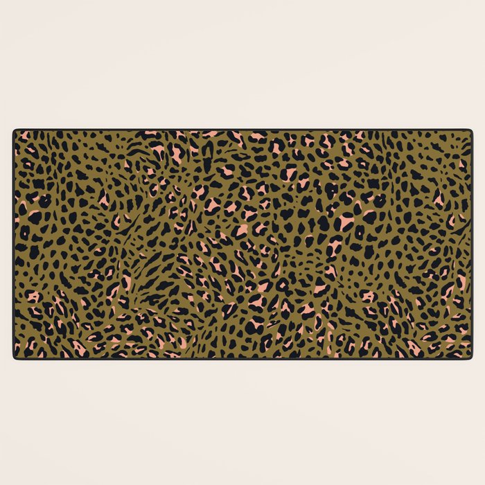 Leopard Spots Olive Desk Mat Gallery Image 3