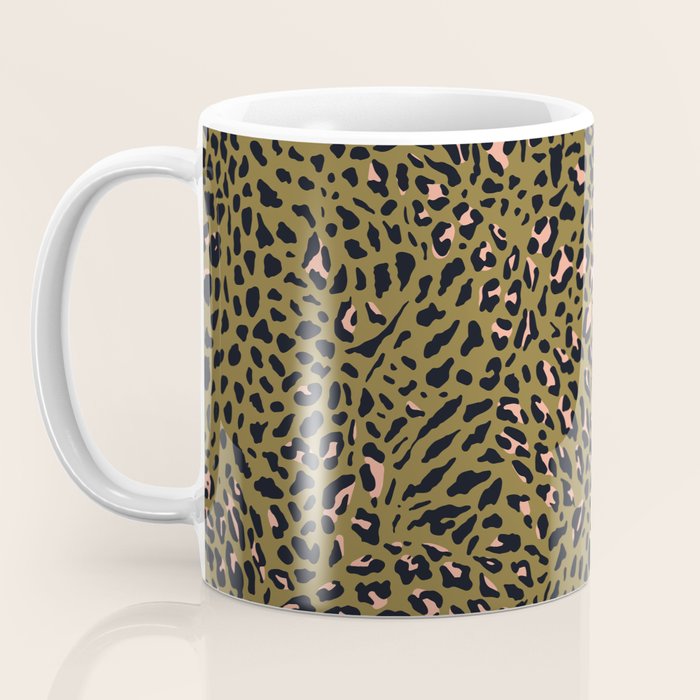 Leopard Spots Olive Coffee Mug Gallery Image 3