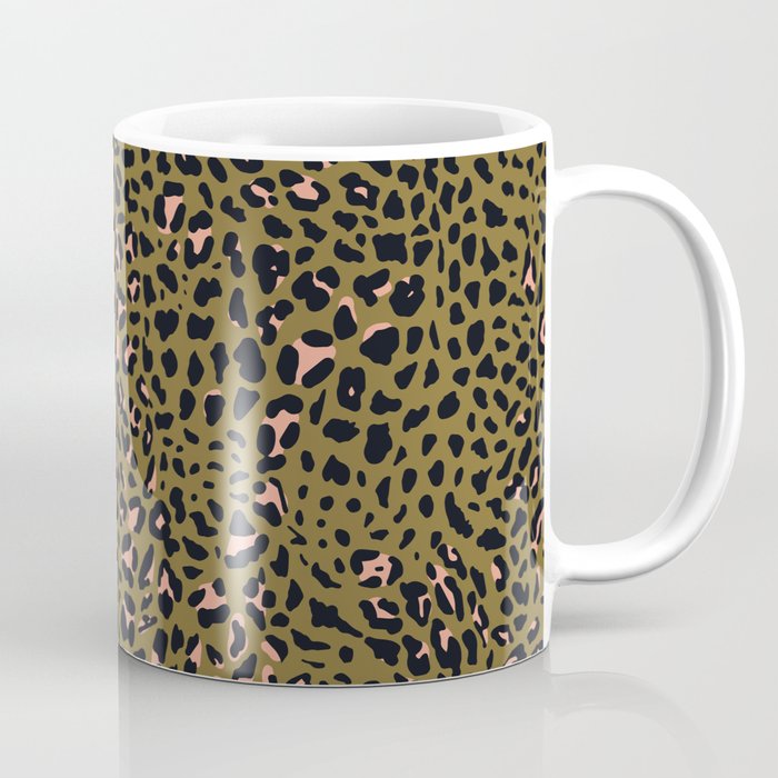 Leopard Spots Olive Coffee Mug Gallery Image 1