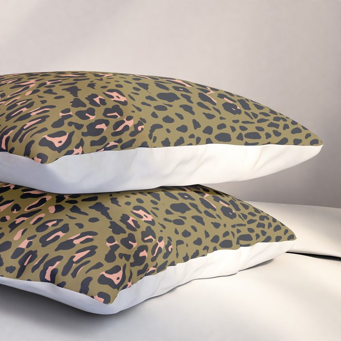 Leopard Spots Olive Pillow Sham Gallery Image 3