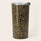 Leopard Spots Olive Travel Mug Gallery Image 2