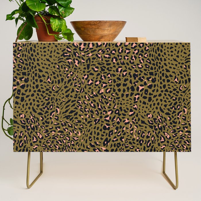 Leopard Spots Olive Credenza Gallery Image 1