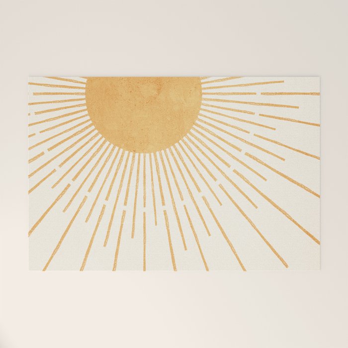 Boho Sun no. 8 Yellow Welcome Mat Gallery Image 1