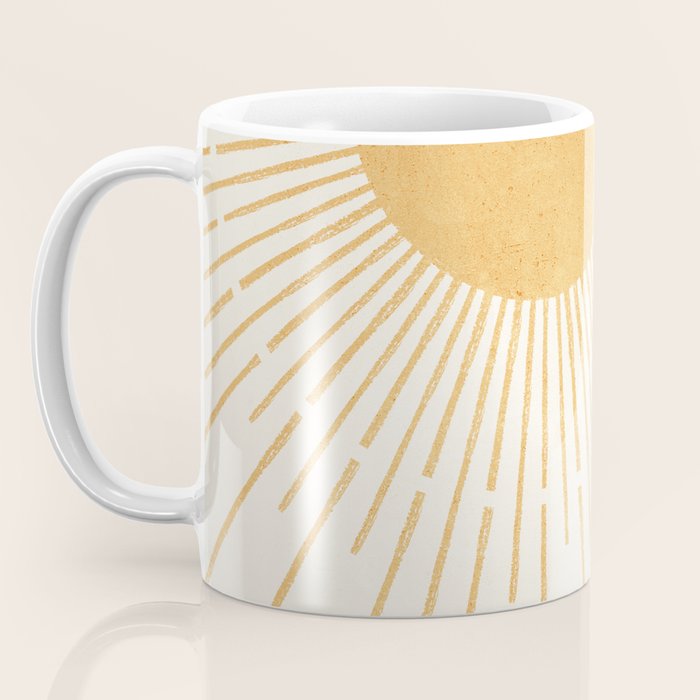 Boho Sun no. 8 Yellow Coffee Mug Gallery Image 3