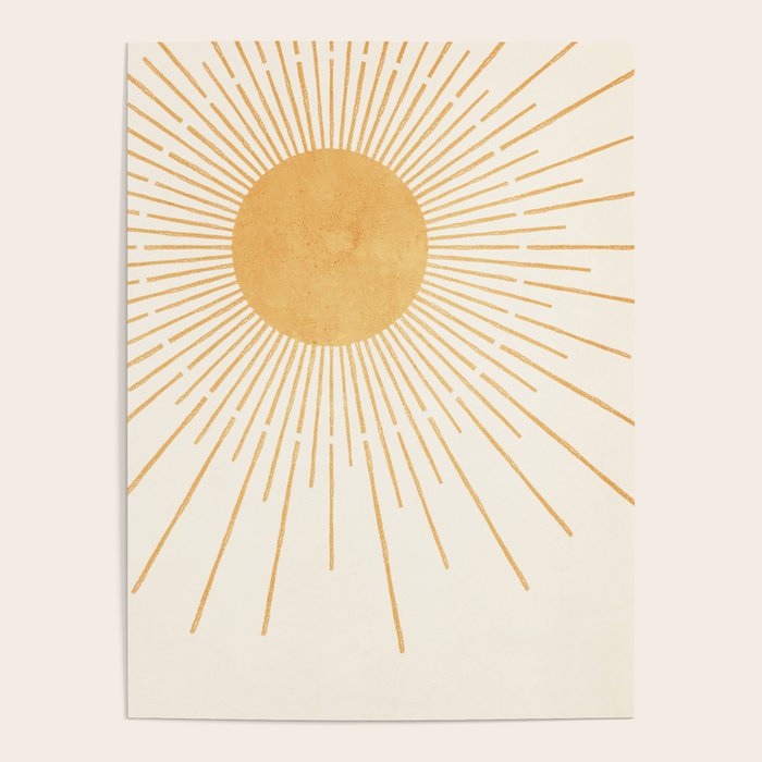 Boho Sun no. 8 Yellow Poster Gallery Image 4