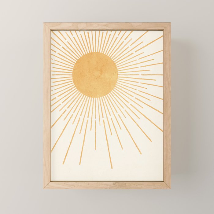 Boho Sun no. 8 Yellow Mini Art Print Gallery Image 1