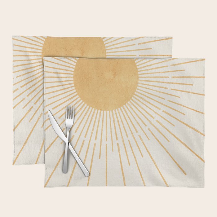 Boho Sun no. 8 Yellow Placemat Gallery Image 1