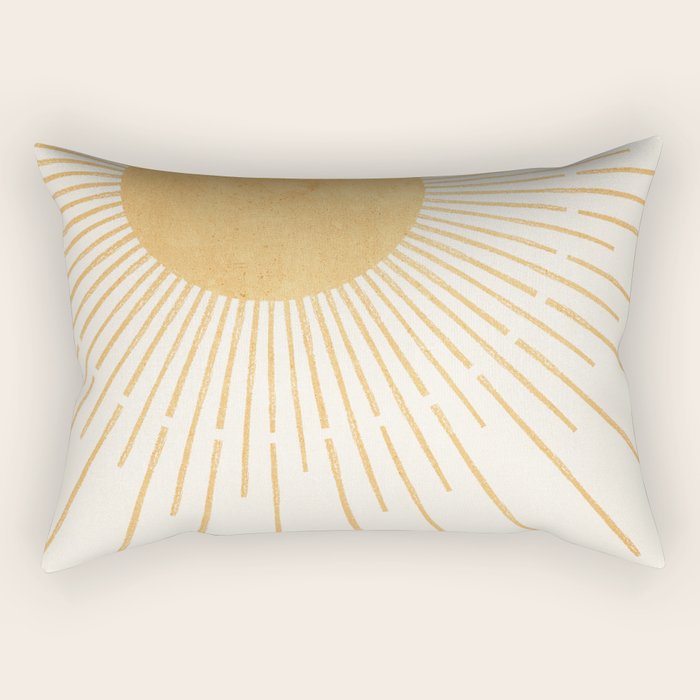 Boho Sun no. 8 Yellow Rectangular Pillow Gallery Image 2
