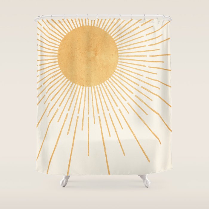 Boho Sun no. 8 Yellow Shower Curtain