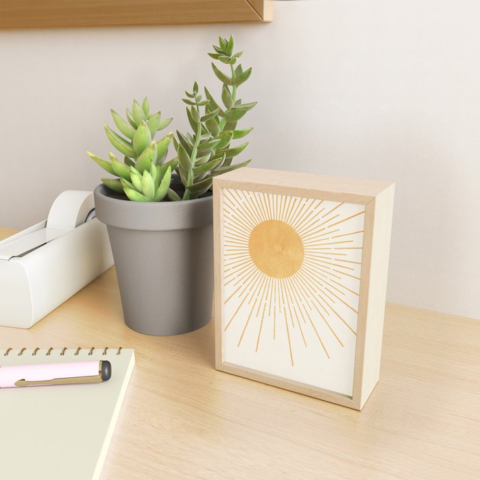 Boho Sun no. 8 Yellow Mini Art Print Gallery Image 2