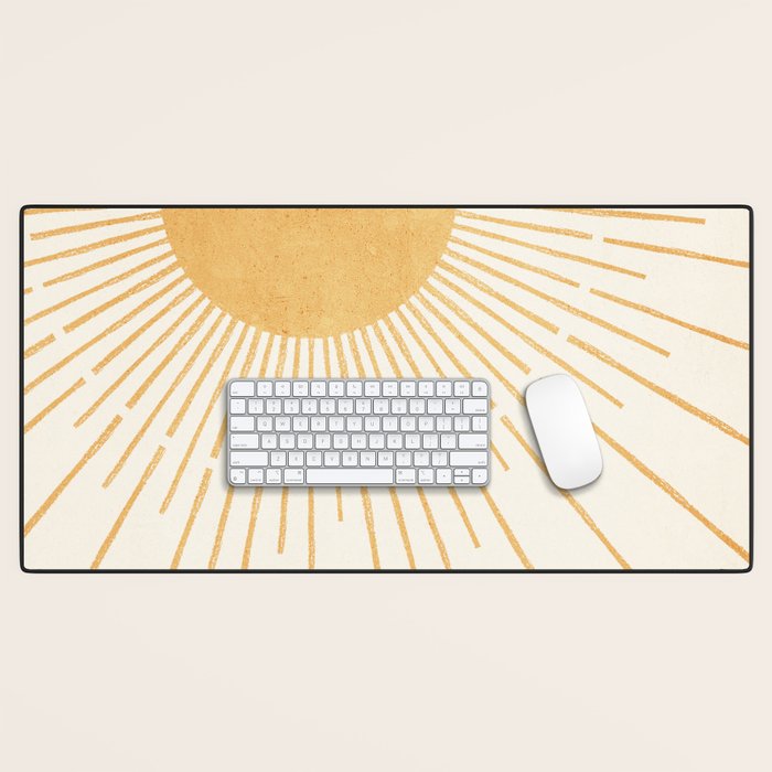 Boho Sun no. 8 Yellow Desk Mat Gallery Image 1